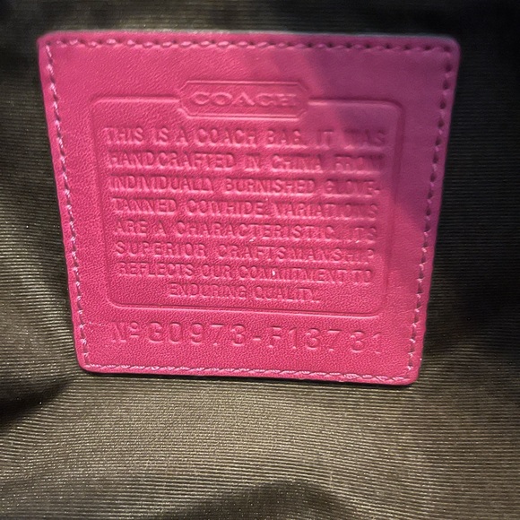 Hot Pink Coach Shoulder Bag - Picture 2 of 3
